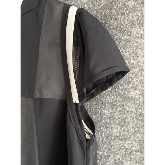 women's black white cap sleeve top partysu yy Korea size XL - Picture 8 of 11